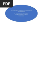 Enviornmental Education & Disaster Management SPVC Practice Test Series P.R.S Educational Trust Module-Iii