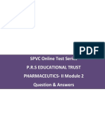 SPVC Online Test Series P.R.S Educational Trust Pharmaceutics-Ii Module 2 Question & Answers