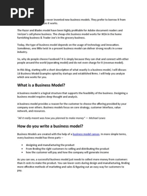 Business model