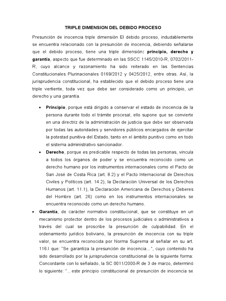Dimensiones Del Debido Proceso – BBEE