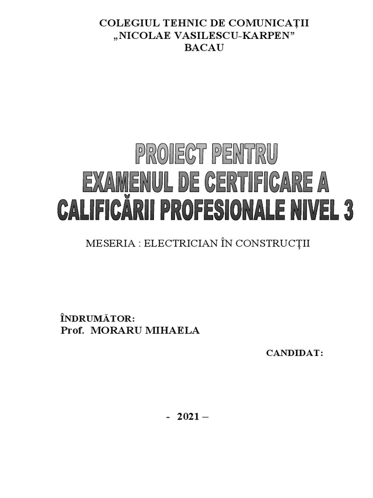 Proiect EC MODEL 2021 | PDF