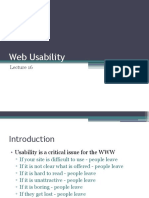 Lecture14 Web Usability