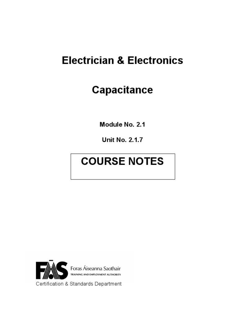Electrician & Electronics: Module No. 2.1 Unit No. 2.1.7 | PDF ...