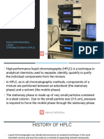 Liquid Chromatography: High Performance Liquid Chromatograhy (HPLC)