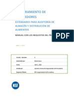 Supplier Assurance Warehouse and Distribution Audit Standard v6 Expectations Español