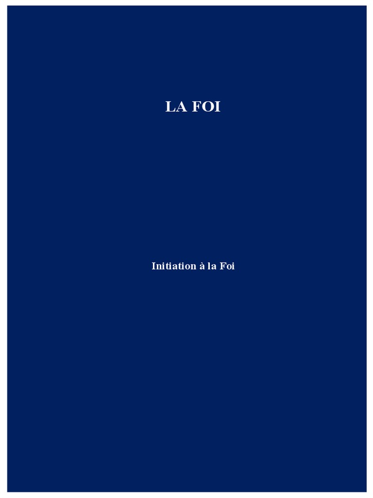 Comprendre la Vérité de la Foi | PDF | Jésus | Dieu