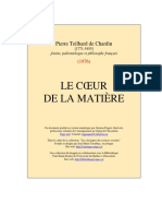 Pierre Teilhard Du Chardin - Le Coeur de La Matière