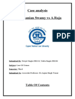 Case analysis: Subramanian Swamy vs A.Raja