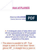 Projection of PLANES: Drawn by A.N.Lakshman Rao
