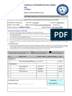 Faculty of Engineering: Laboratory Report Cover Sheet