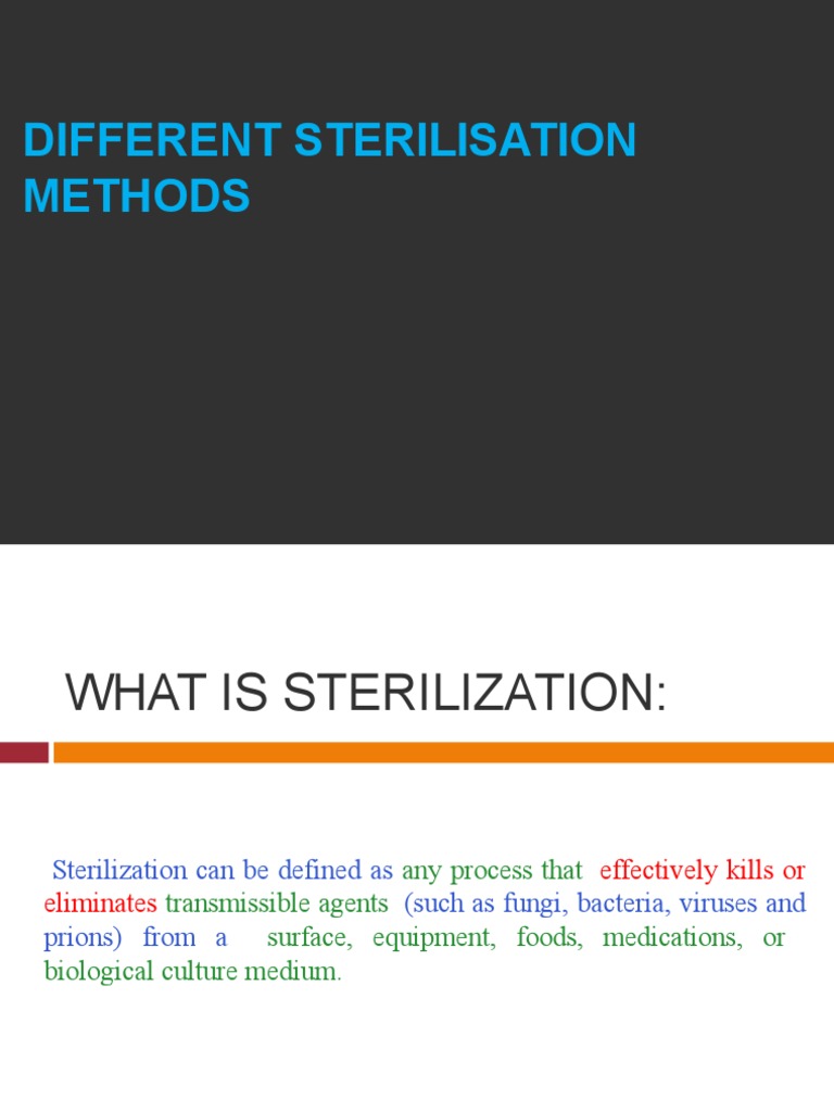 Sterilizationmethods Pdf Sterilization Microbiology Chemical Substances