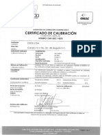 Certificado de Calibración Megabrass.