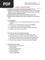 Chapter 1 - Operating System: Class - Iii Subject-Computer Science 3 Term Home-Work Schedule (Number N1)