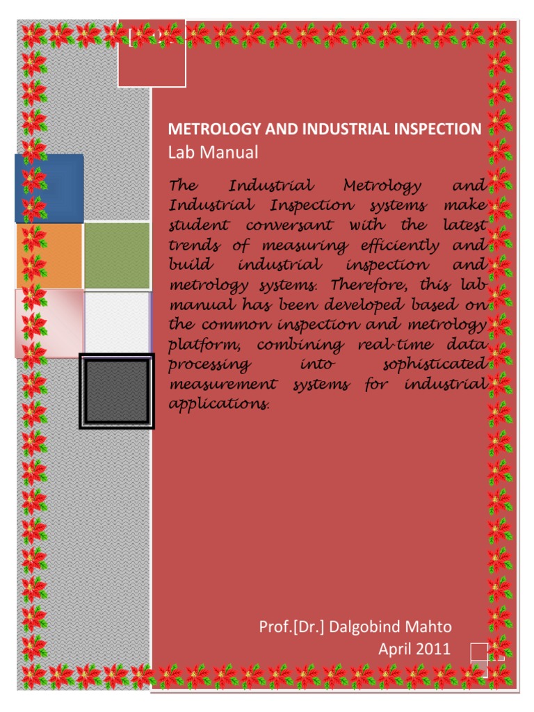 Lab Manual Metrology and Industrial Inspection PDF Thermocouple Gear