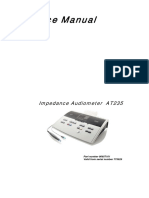 Service Manual: Impedance Audiometer AT235