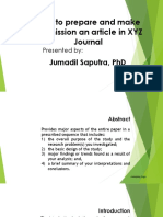 How To Prepare and Make Submission An Article in XYZ Journal