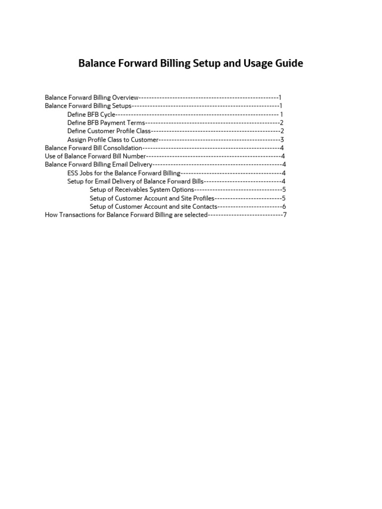 Balance Forward Billing Setup and Usage Guide PDF Invoice