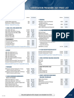 Certification Programs 2021 Price List: CW Exam Contact ATF For Pricing