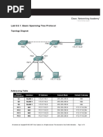 Lab 5.5.1: Basic Spanning Tree Protocol: Topology Diagram