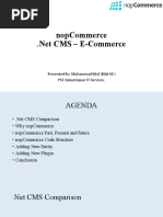 Nopcommerce: Presented By: Muhammad Bilal (Bilal M.) Pse Datumsquar It Services