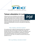 Taiwan Attestation in Lucknow