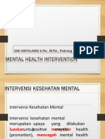 Mental Health Intervention: ISNI GINTULANGI S.Psi., M.Psi., Psikolog
