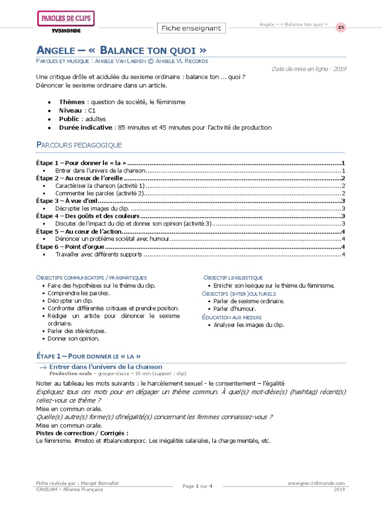 Balance Ton Quoi C1-Prof | PDF | Politiques (Général)