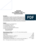 NTE75189 Quad Line Receiver IC Datasheet