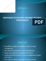 MODULE 6 Response to Security Incidents