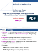 TE 223: Mechanical Engineering: Entropy