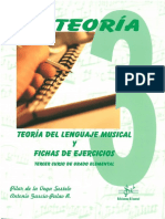 Teoria Del Lenguaje Musical y Fichas de Ejercicios 3 Curso Grado Elemental Si Bemol - Compress