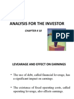 Analysis For The Investor: Chapter # 10