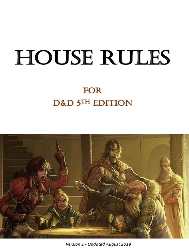 House Rules DND 5E PDF Dungeons & Dragons Gaming