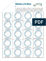 Daily Activities and Time in Spanish PDF Worksheet La Hora en Español Ejercicios Actividades Diarias