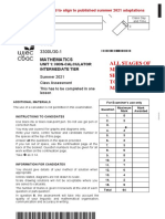 In Class Assessment Intermediate Math Version 2