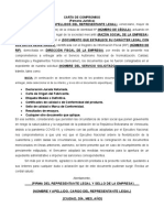 Modelo Carta de Compromiso (Persona Juridica)