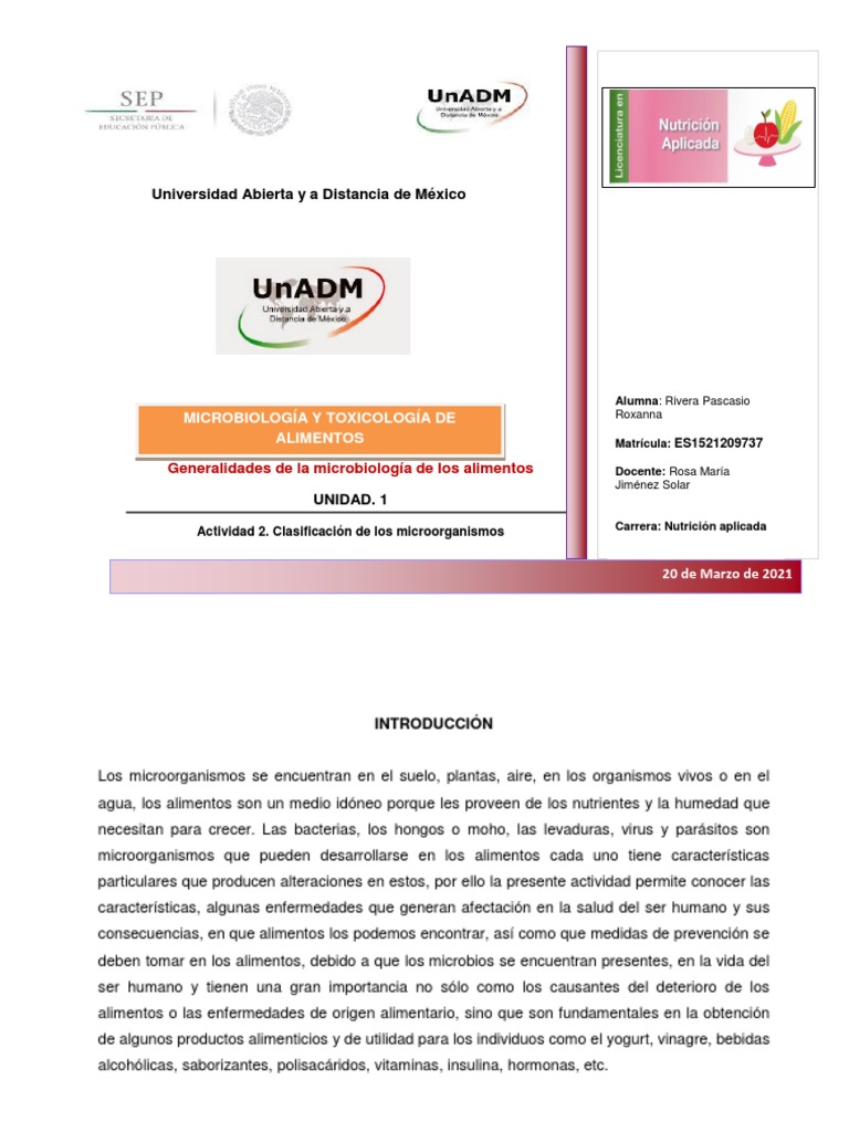 Mta U1 A2 Rorp | Download grátis PDF | Carne | Alimentos