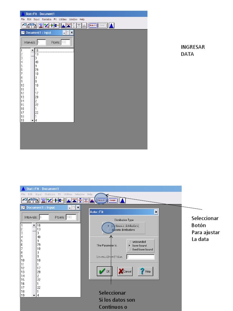 Usando Stat Fit | PDF