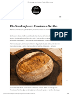 Pão Sourdough com Provolone e Tomilho _ Pão na Panela