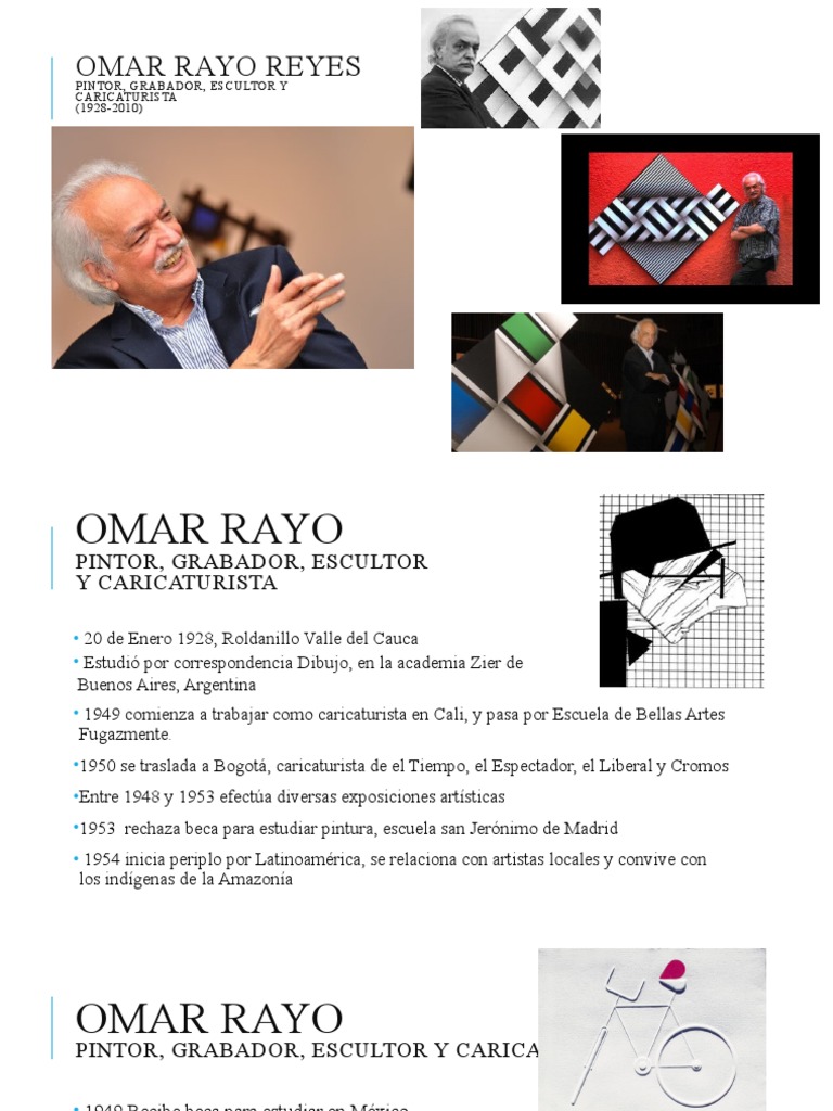 Presentacion Omar Rayo Reyes | PDF | Las artes | Escultura