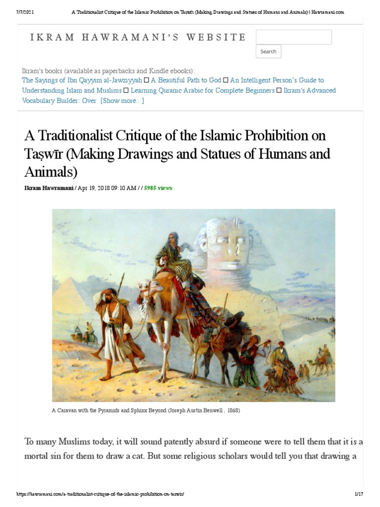 A Traditionalist Critique of The Islamic Prohibition On Taṣwīr (Making
