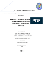 Practicas Funerarias Recuay, Diferenciación de Rango y Ceremonias Después de La Muerte