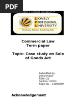 Commercial Law Term Paper