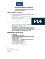 Documentación requerida empresas contratistas obra