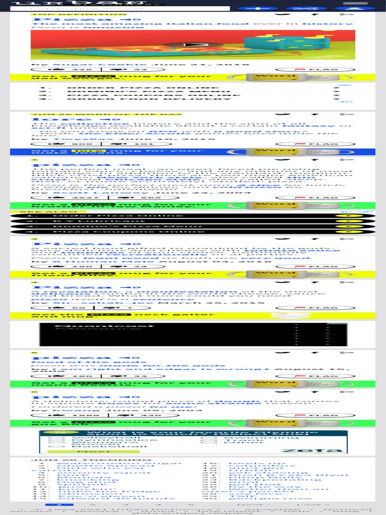 Urban Dictionary Pizza PDF Pizza Cuisine