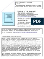 Journal of The American Statistical Association