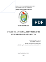 Cespedes, Alejandra. 2019. Analisis Del Uso Actual de La Tierra en El Municipio de Charagua, Bolivia