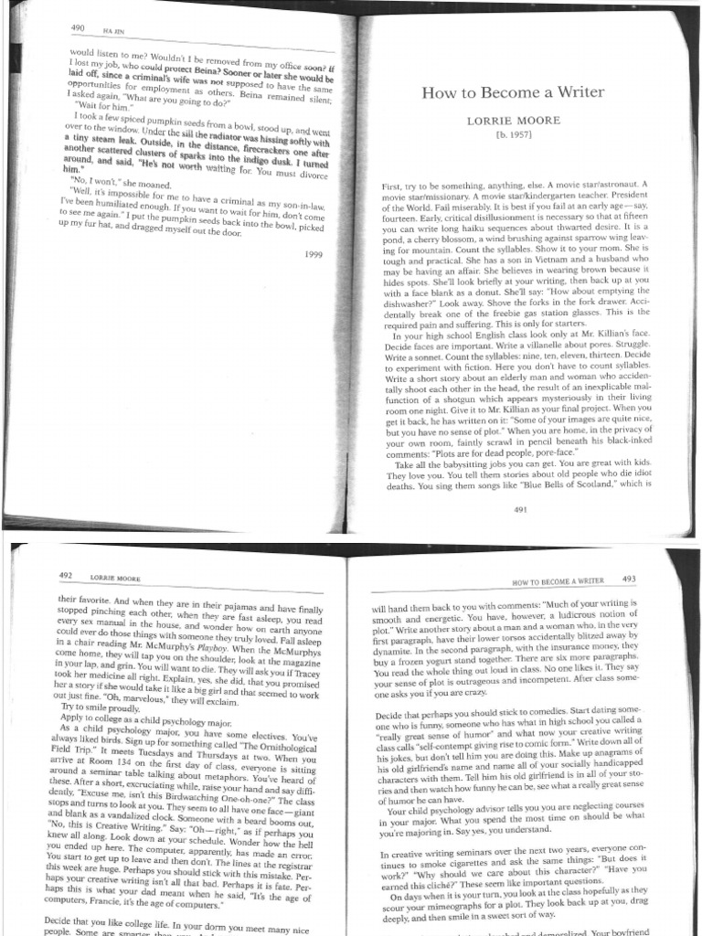 How To Be A Writer by Lorrie Moore PDF
