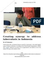 Creating Synergy To Address Tuberculosis in Indonesia: by Ari Probandari
