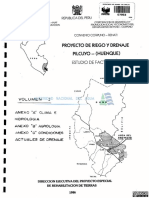 Proyecto de Riego y Drenaje Pilcuyo - (Huenque) Estudio de Factibilidad